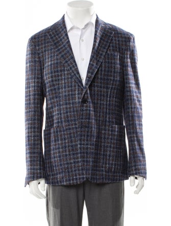 Sartitude Napoli Wool Plaid Print Blazer