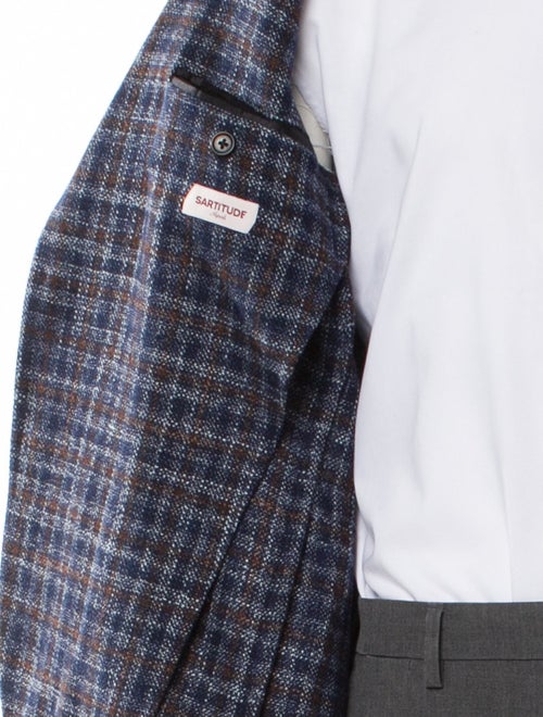 Sartitude Napoli Wool Plaid Print Blazer