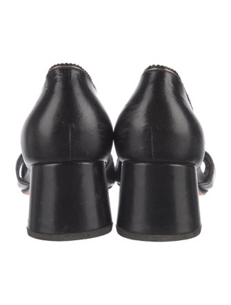 Sarah Chofakian Leather Cutout Accent D'Orsay Pumps