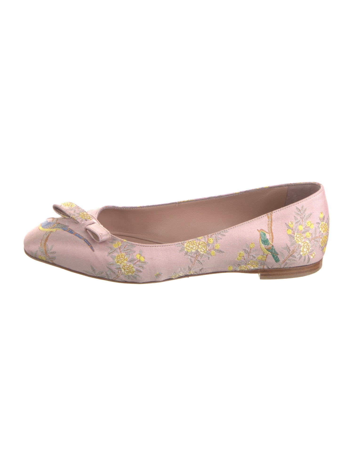 Sarah Flint x Gracie Satin Floral Print Flats