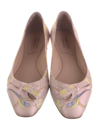 Sarah Flint x Gracie Satin Floral Print Flats