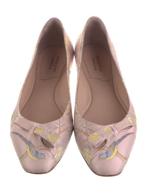 Sarah Flint x Gracie Satin Floral Print Flats