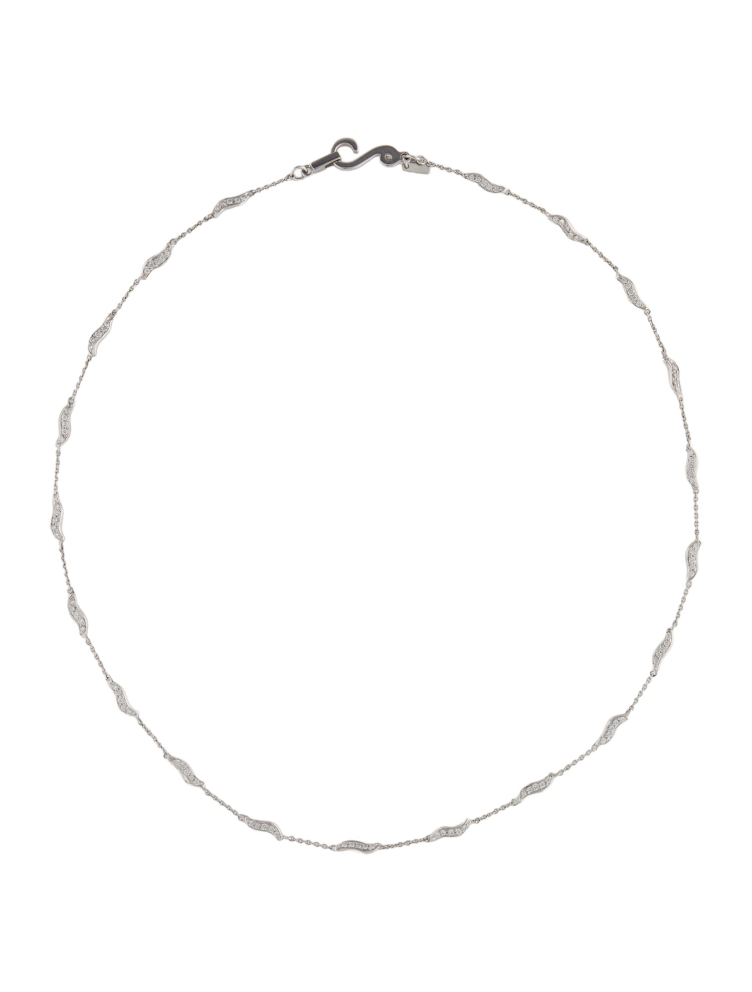 Samuel Getz 18K 2.06ctw Diamond Station Necklace