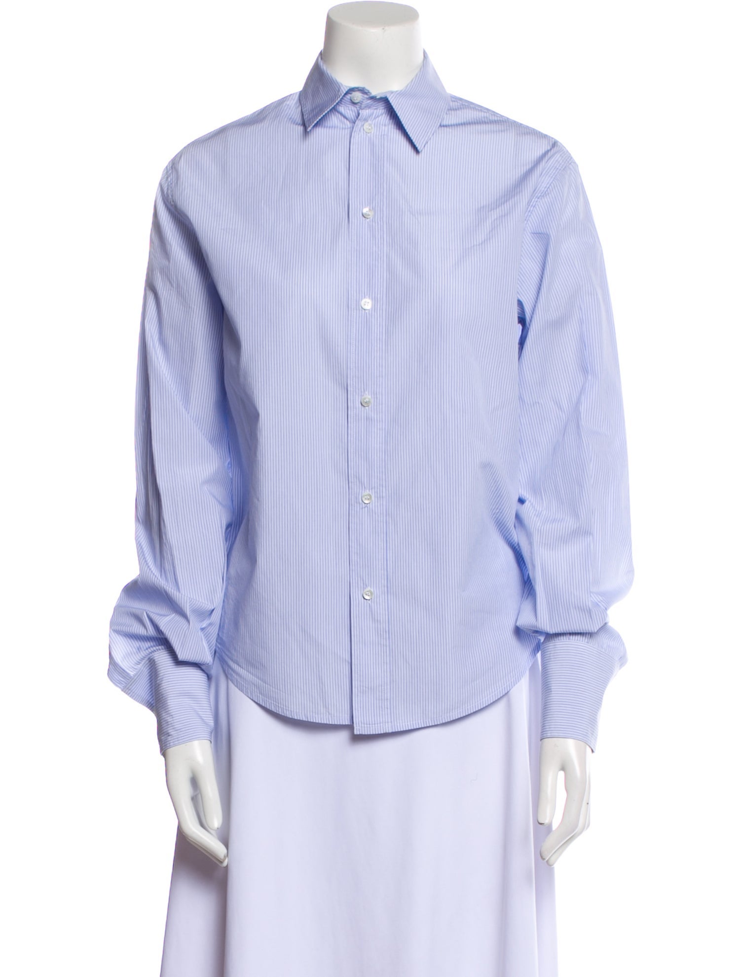 Sa Su Phi Striped Long Sleeve Button-Up Top