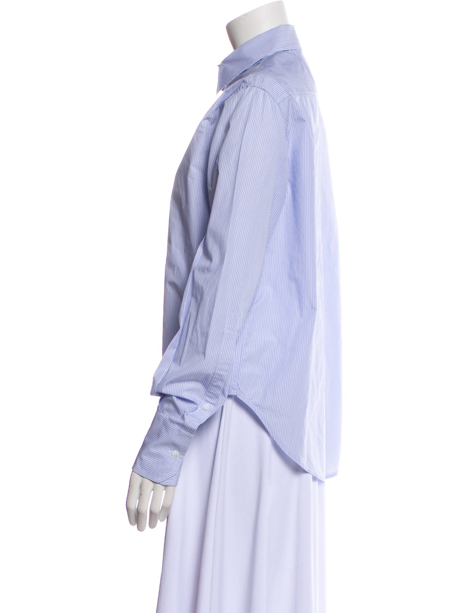 Sa Su Phi Striped Long Sleeve Button-Up Top