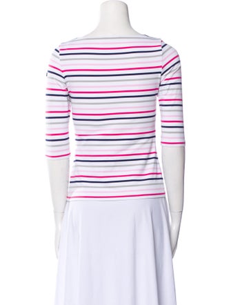 Saint James Striped Bateau Neckline T-Shirt