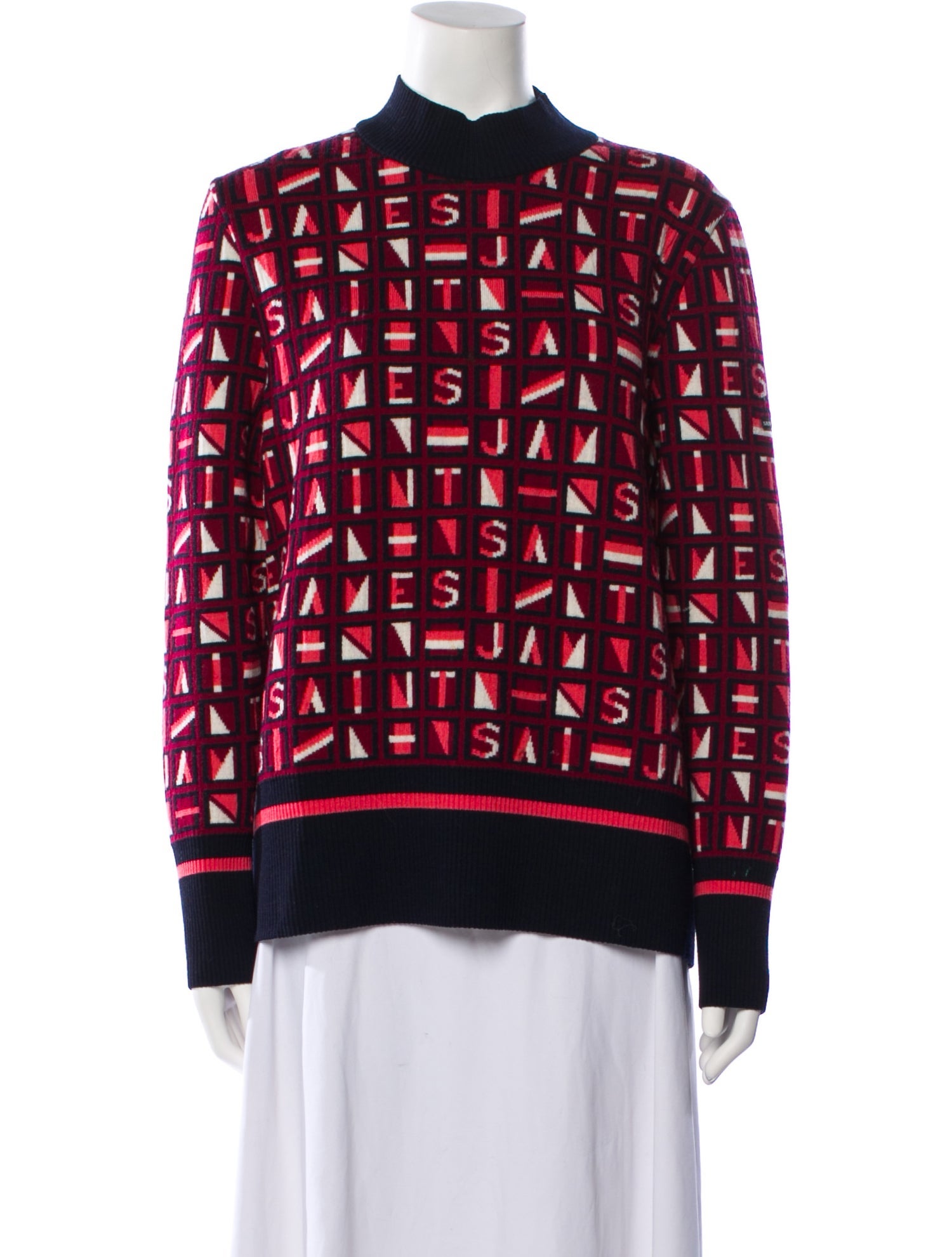 Saint James Wool Printed Sweater