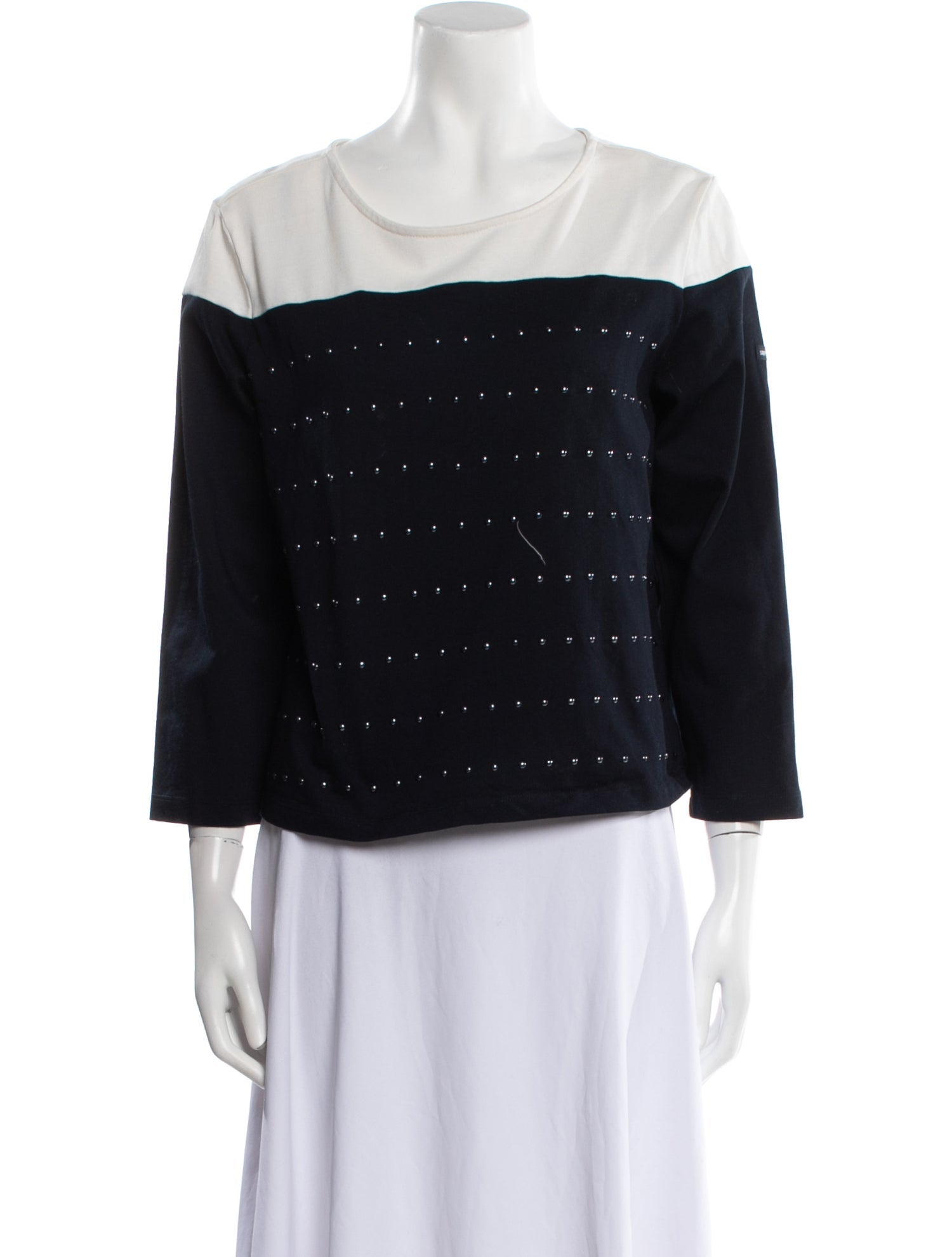 Saint James Bateau Neckline Three-Quarter Sleeve Top