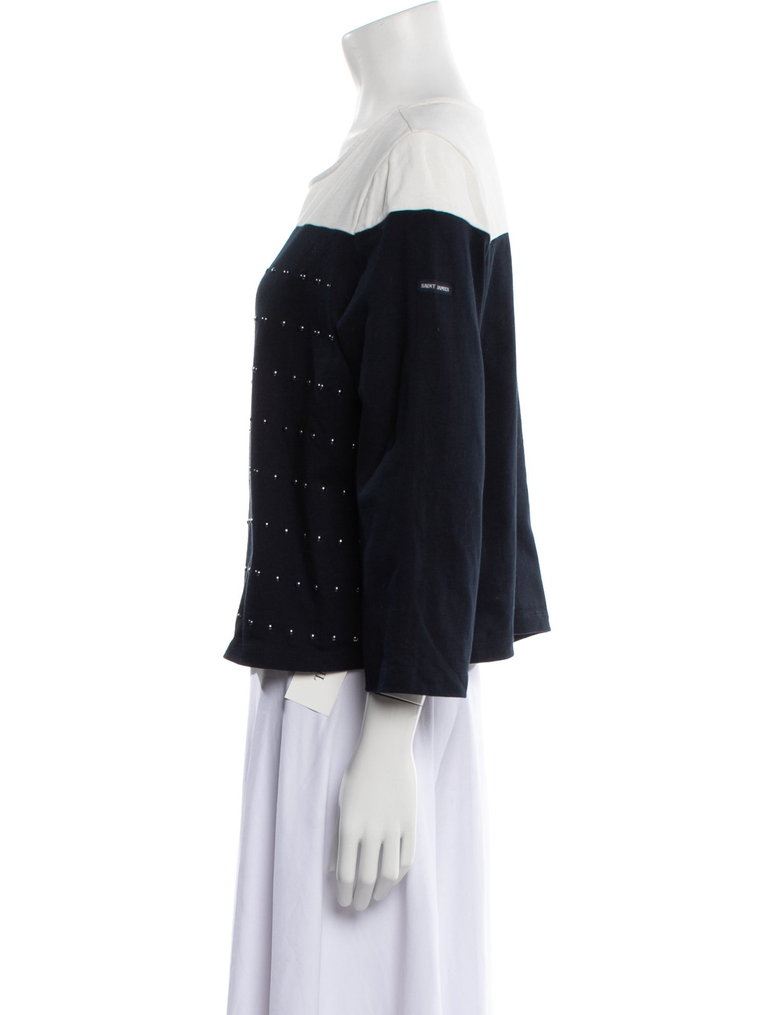 Saint James Bateau Neckline Three-Quarter Sleeve Top