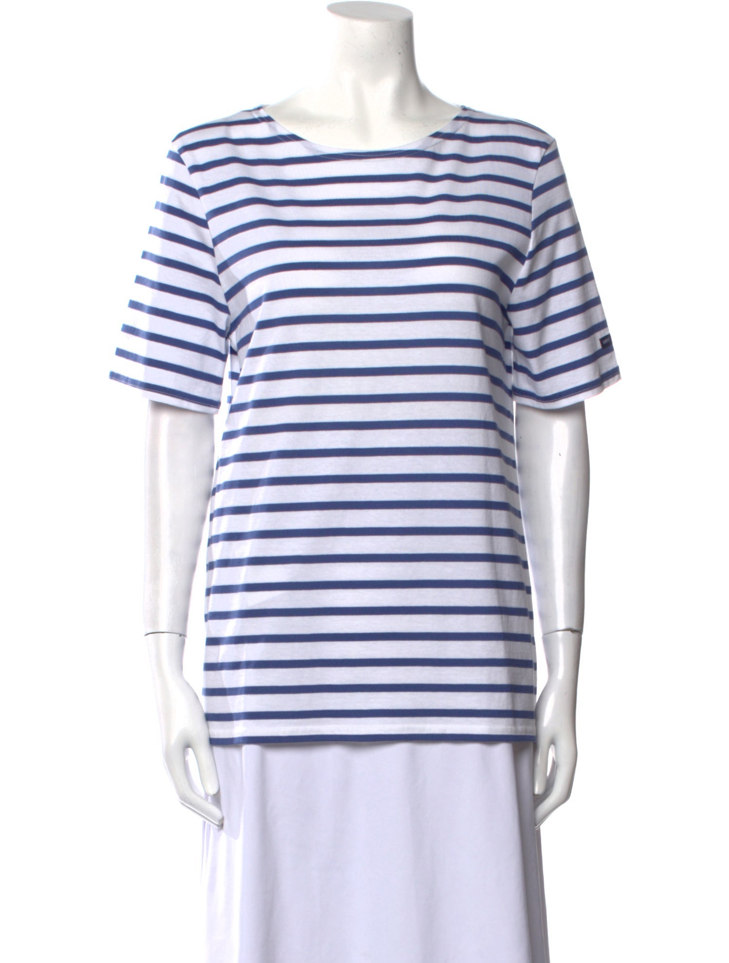 Saint James Striped Bateau Neckline T-Shirt