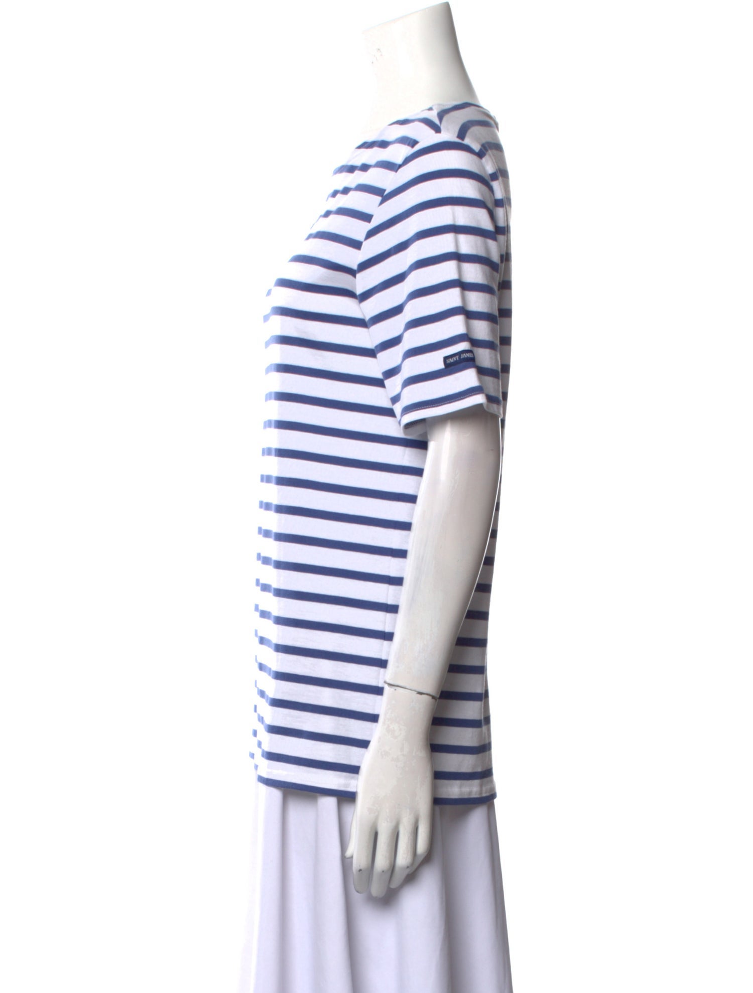 Saint James Striped Bateau Neckline T-Shirt