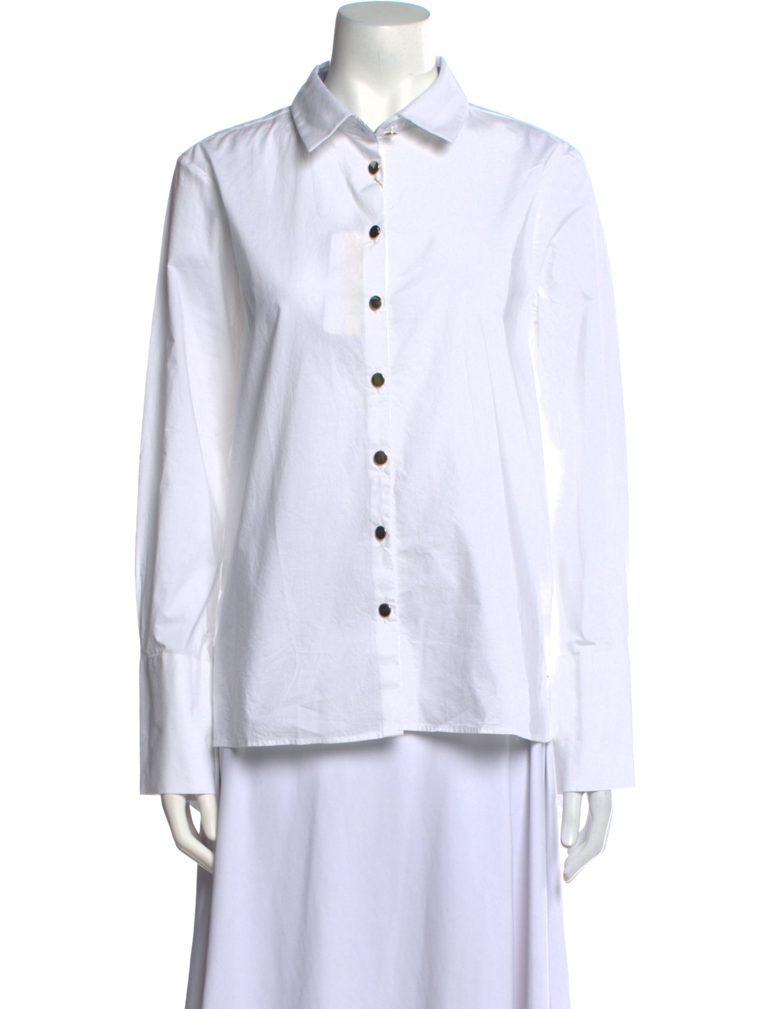 Saint James Long Sleeve Button-Up Top