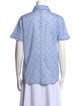 Saint James Printed Short Sleeve Button-Up Top