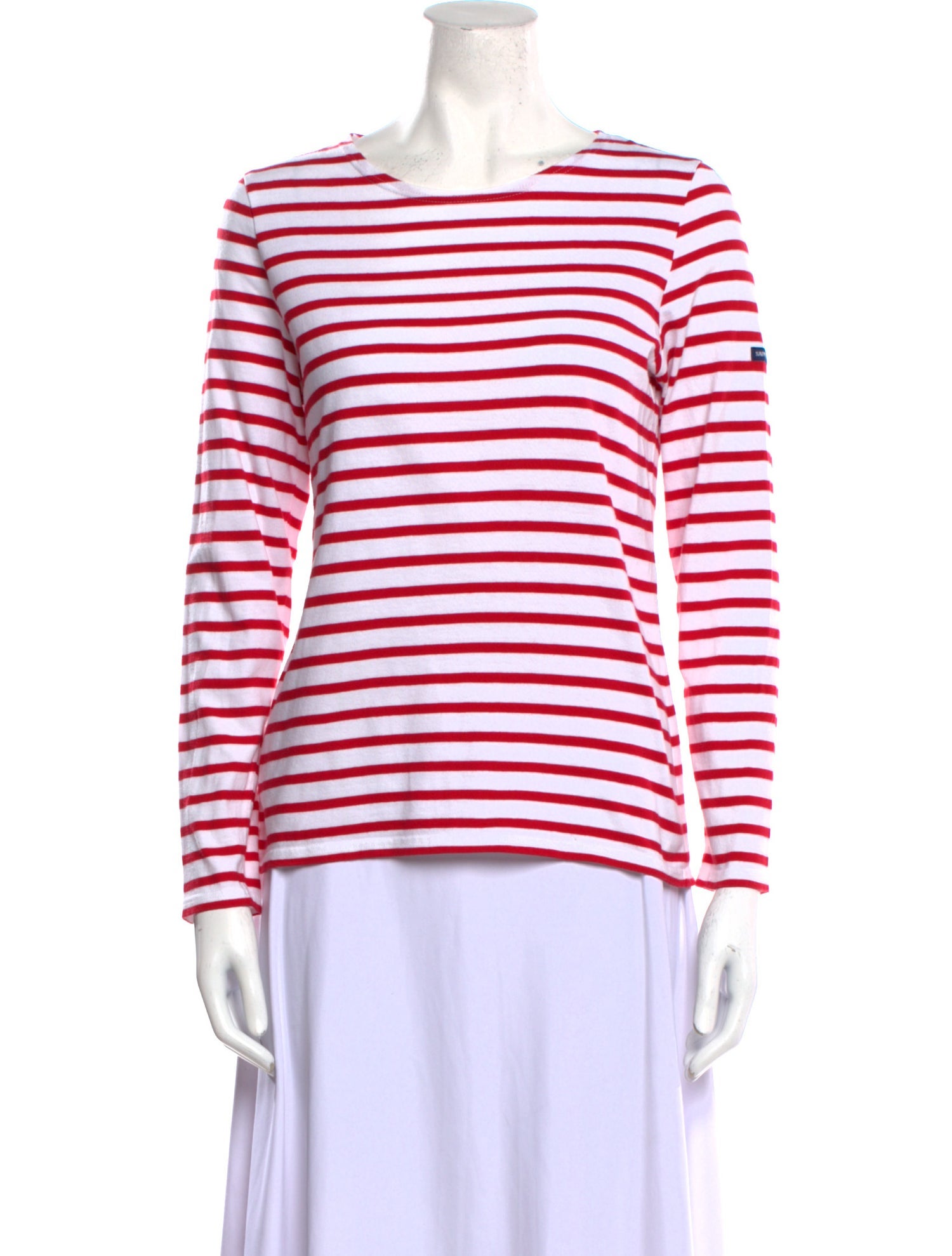 Saint James Striped Crew Neck Top