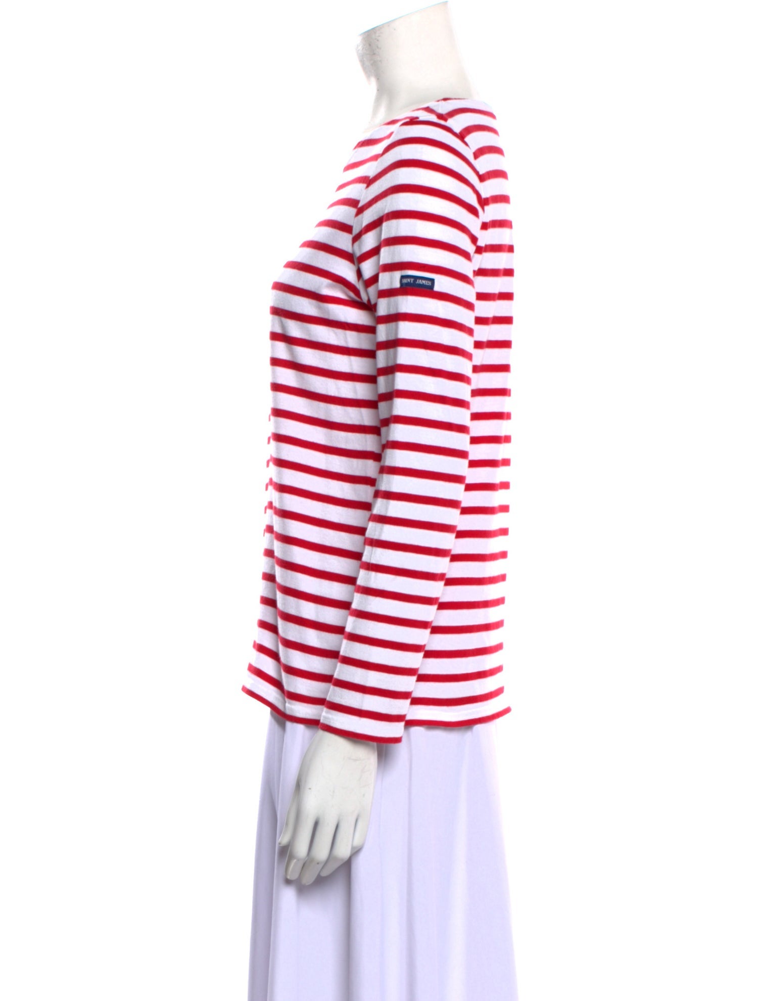 Saint James Striped Crew Neck Top
