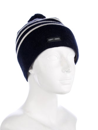Saint James Wool-Blend Knit Pattern Beanie