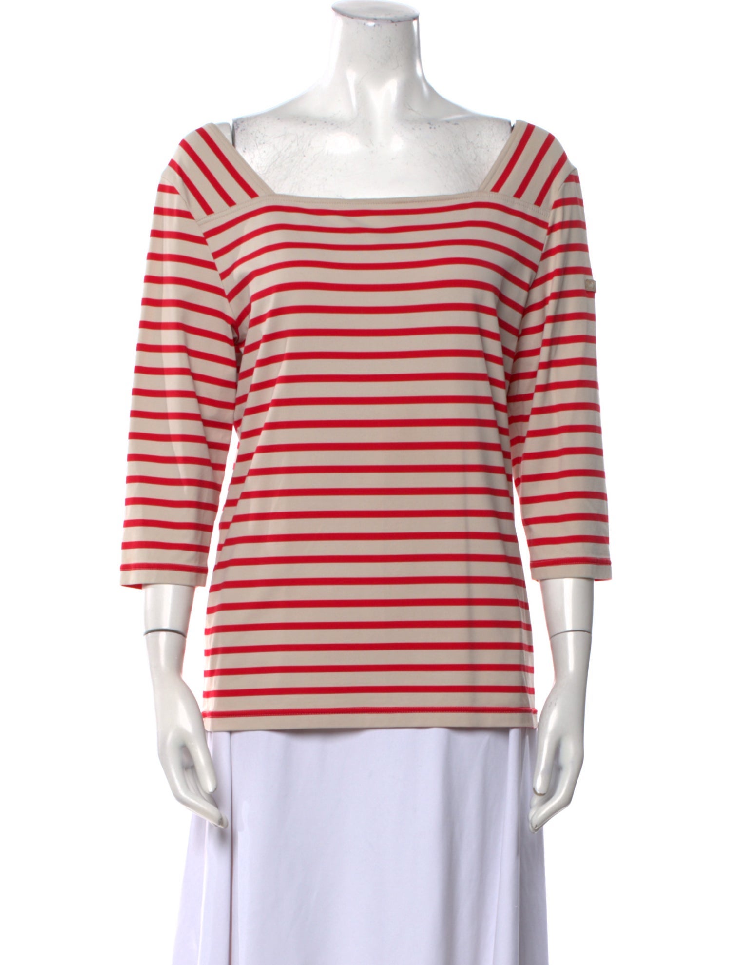 Saint James Striped Square Neckline Top