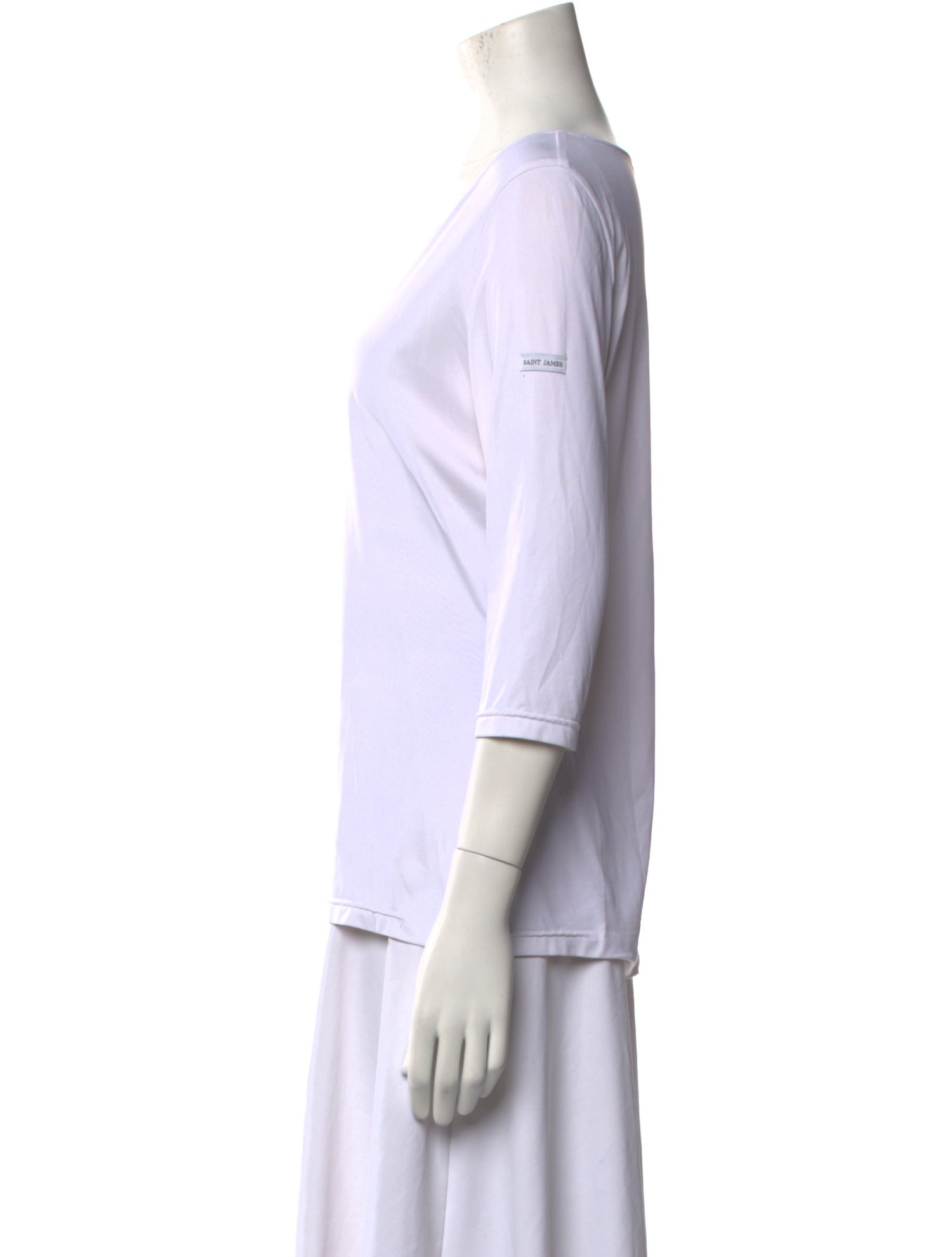 Saint James Bateau Neckline Three-Quarter Sleeve T-Shirt