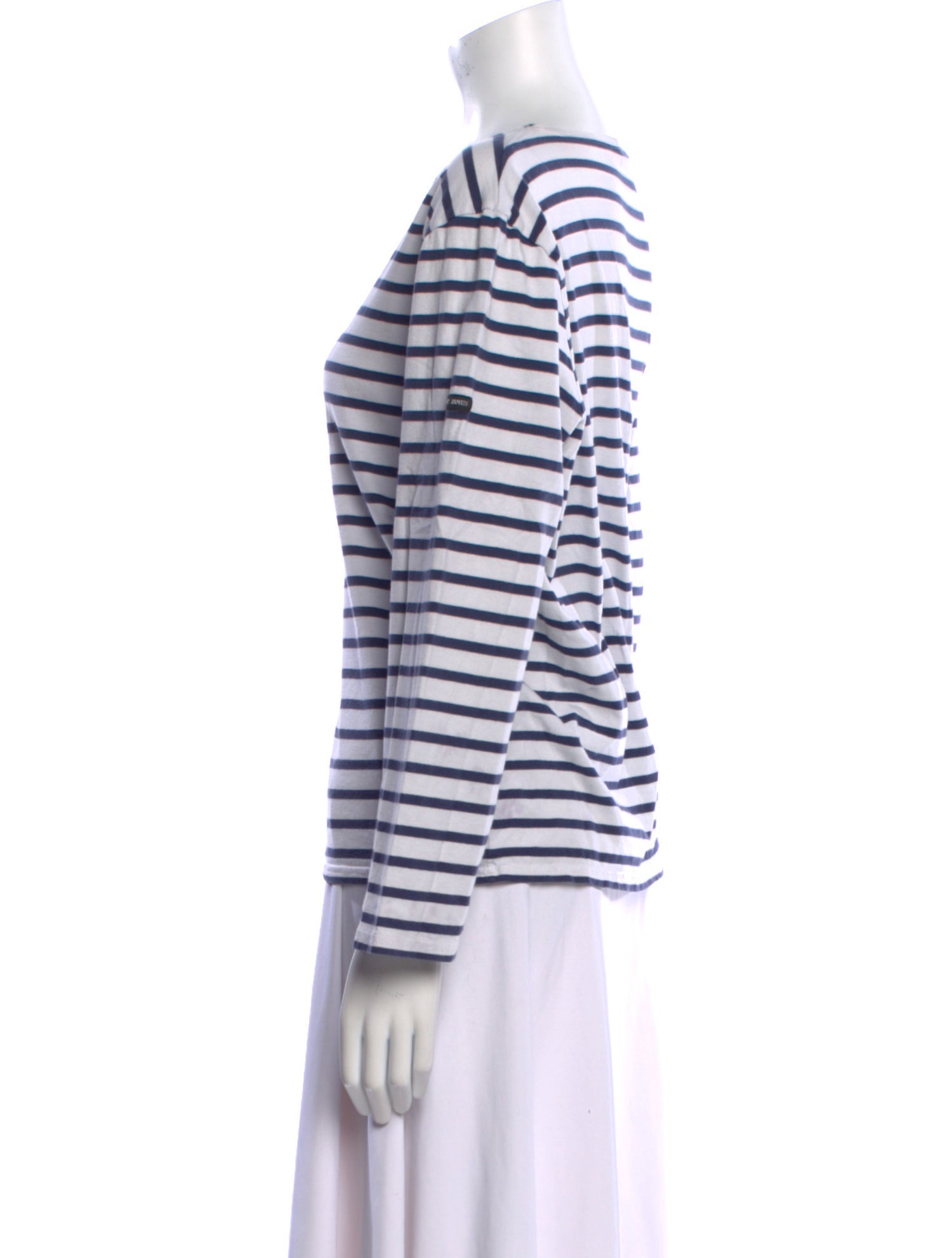Saint James Striped Bateau Neckline Top
