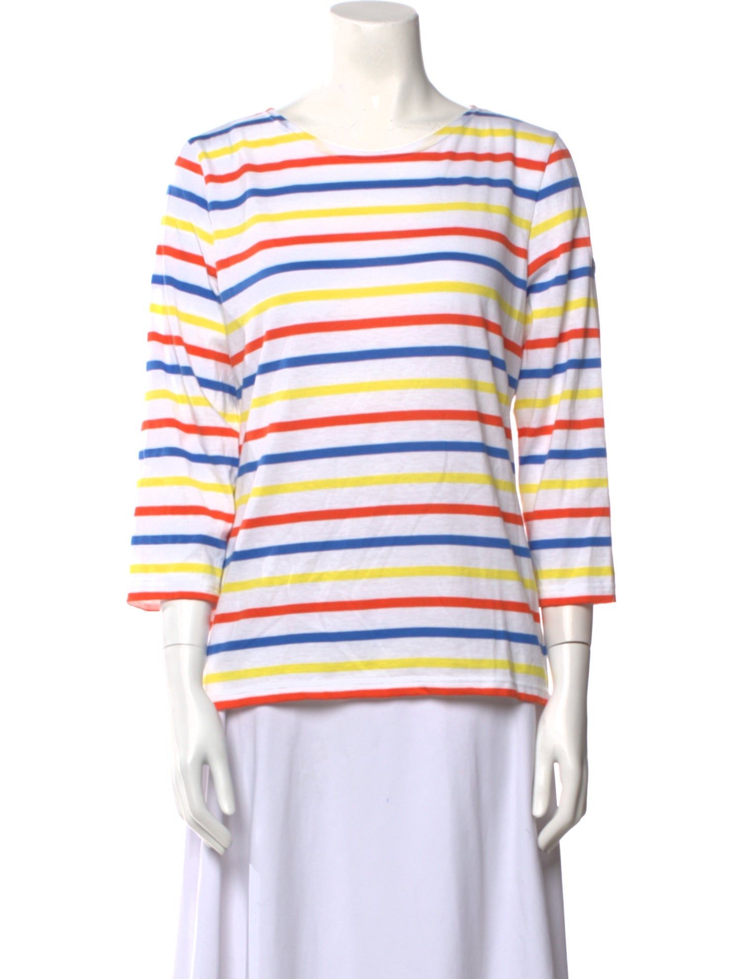 Saint James Striped Bateau Neckline T-Shirt