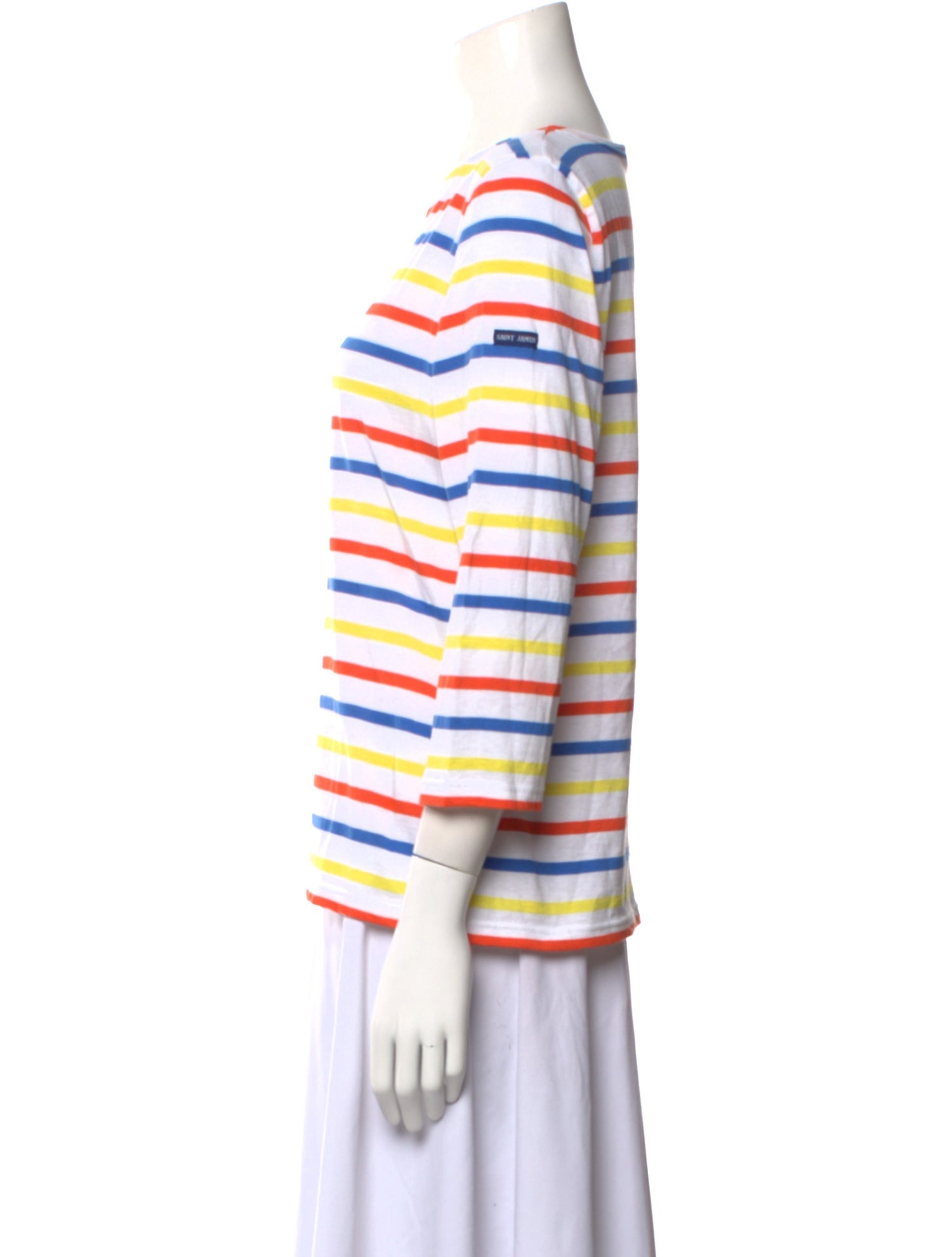 Saint James Striped Bateau Neckline T-Shirt