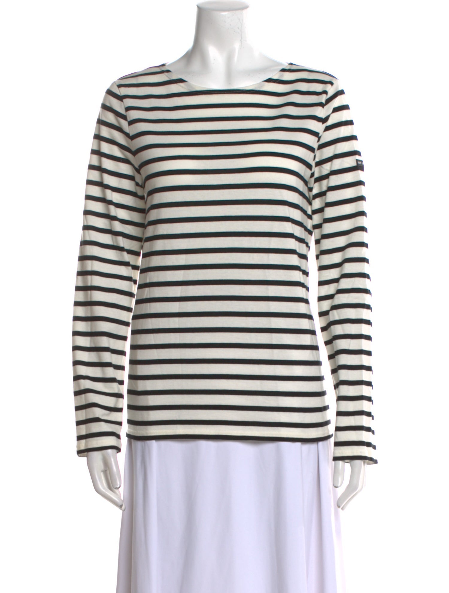 Saint James Striped Bateau Neckline Top