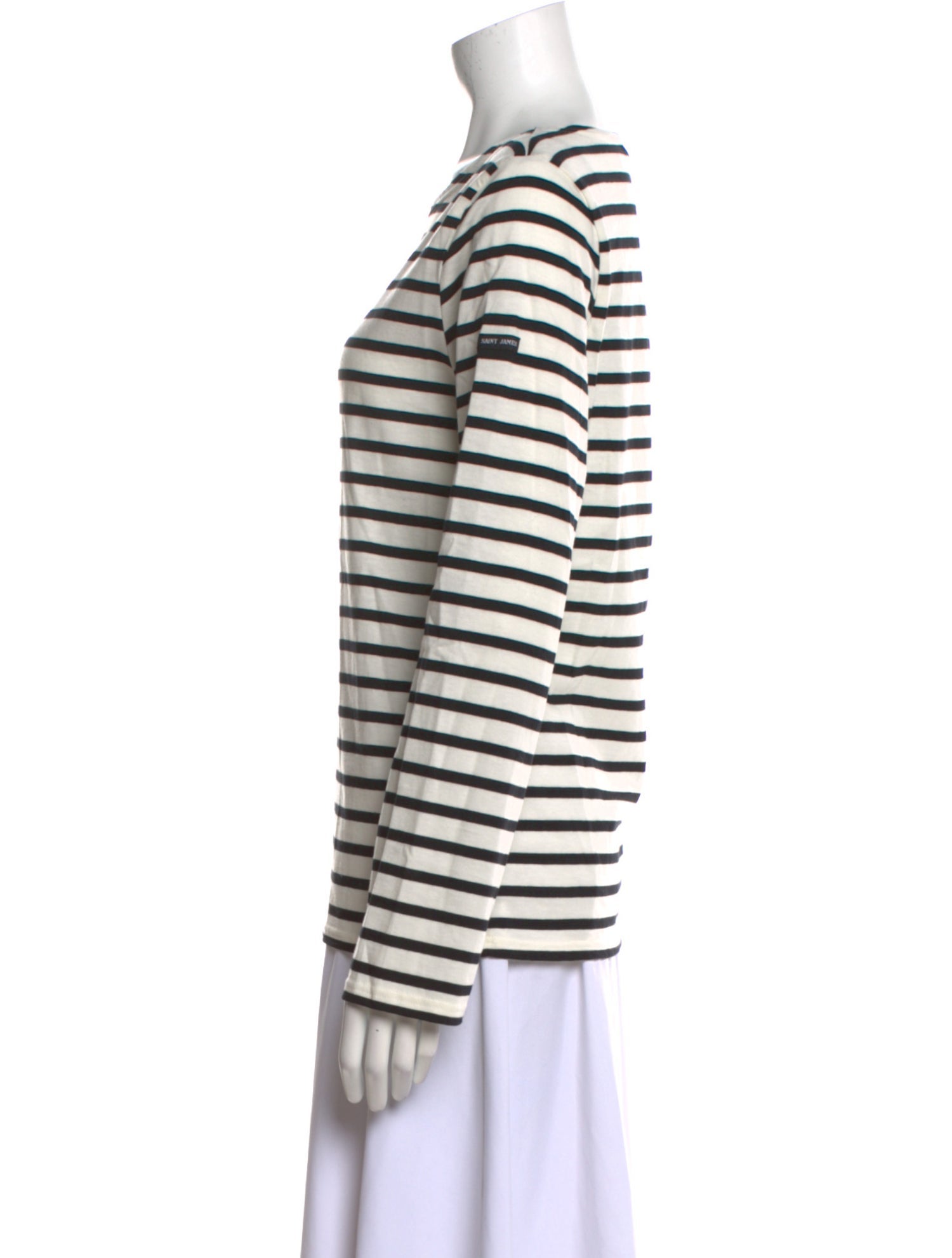 Saint James Striped Bateau Neckline Top