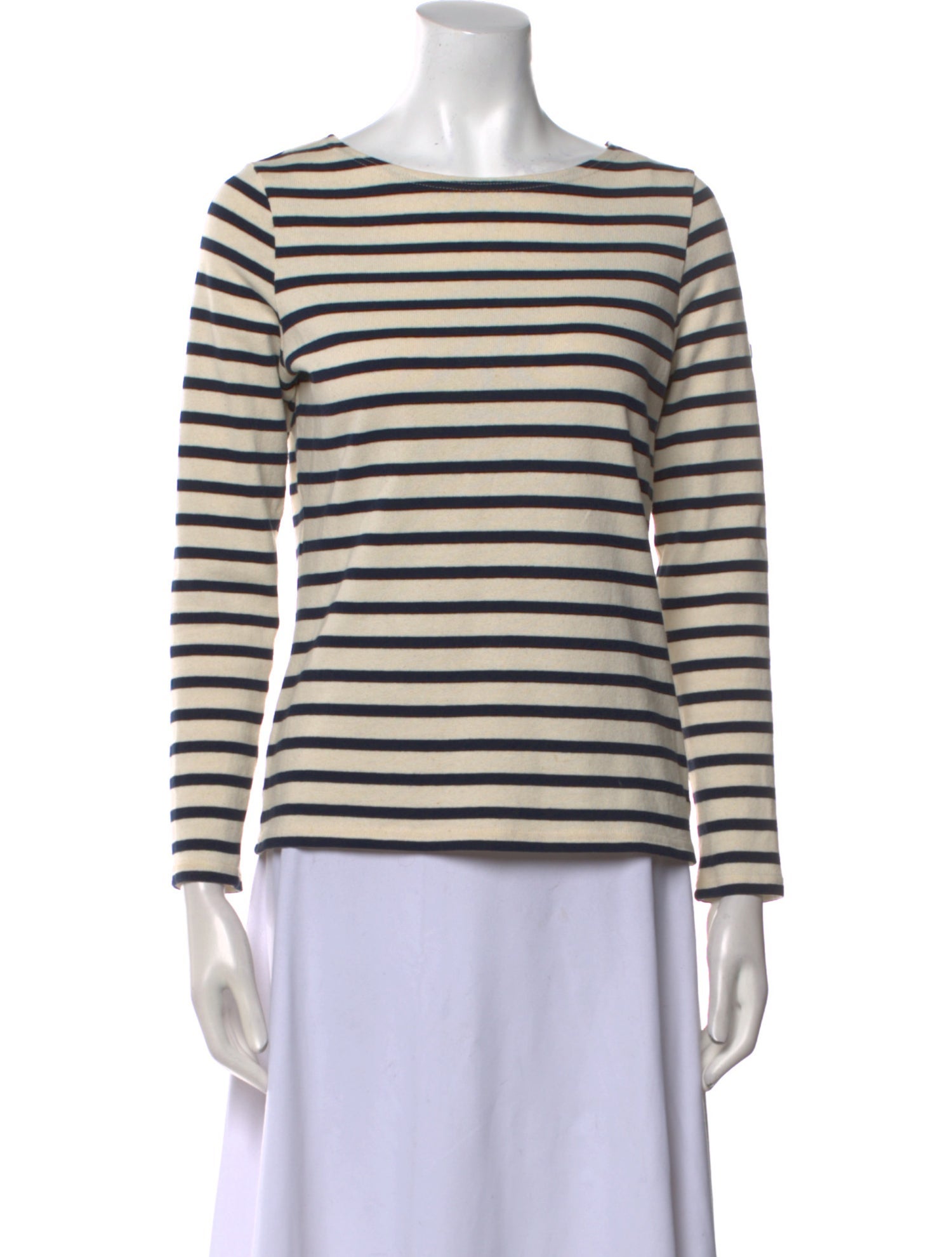 Saint James Striped Bateau Neckline Top
