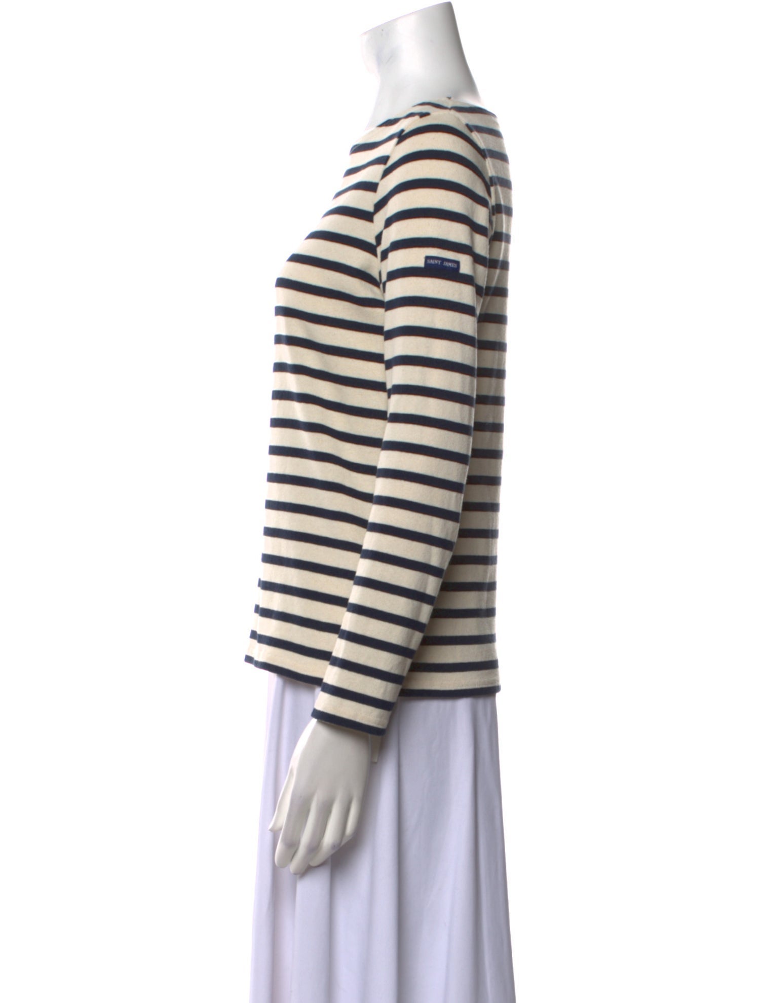 Saint James Striped Bateau Neckline Top