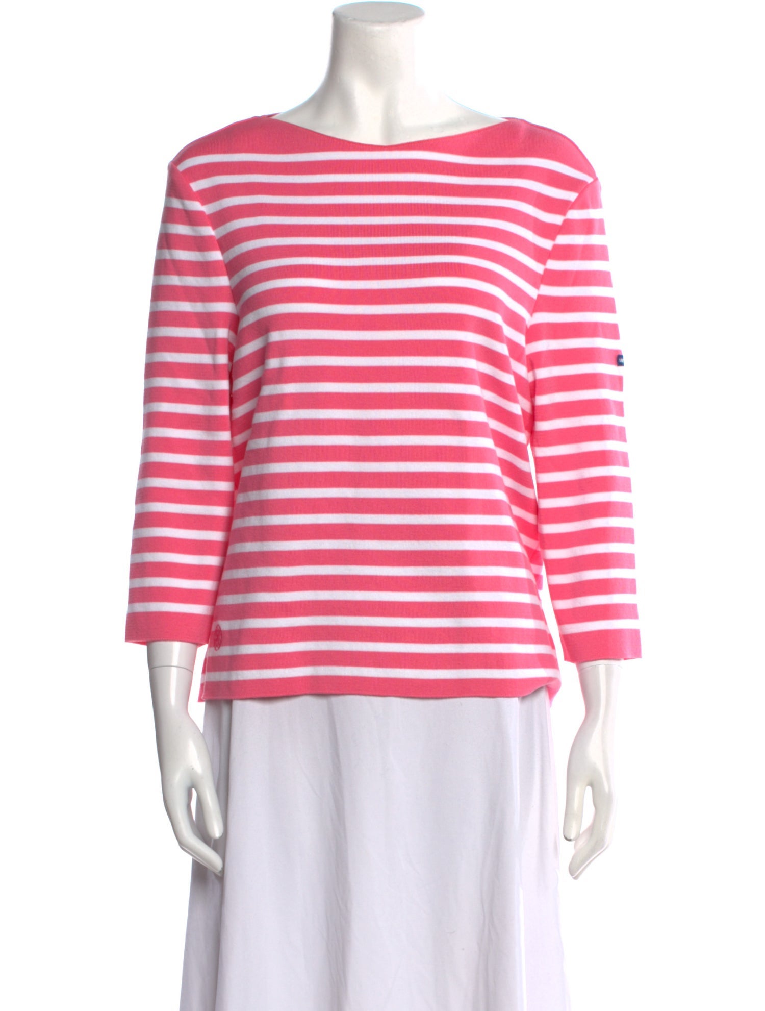 Saint James Striped Bateau Neckline Sweater