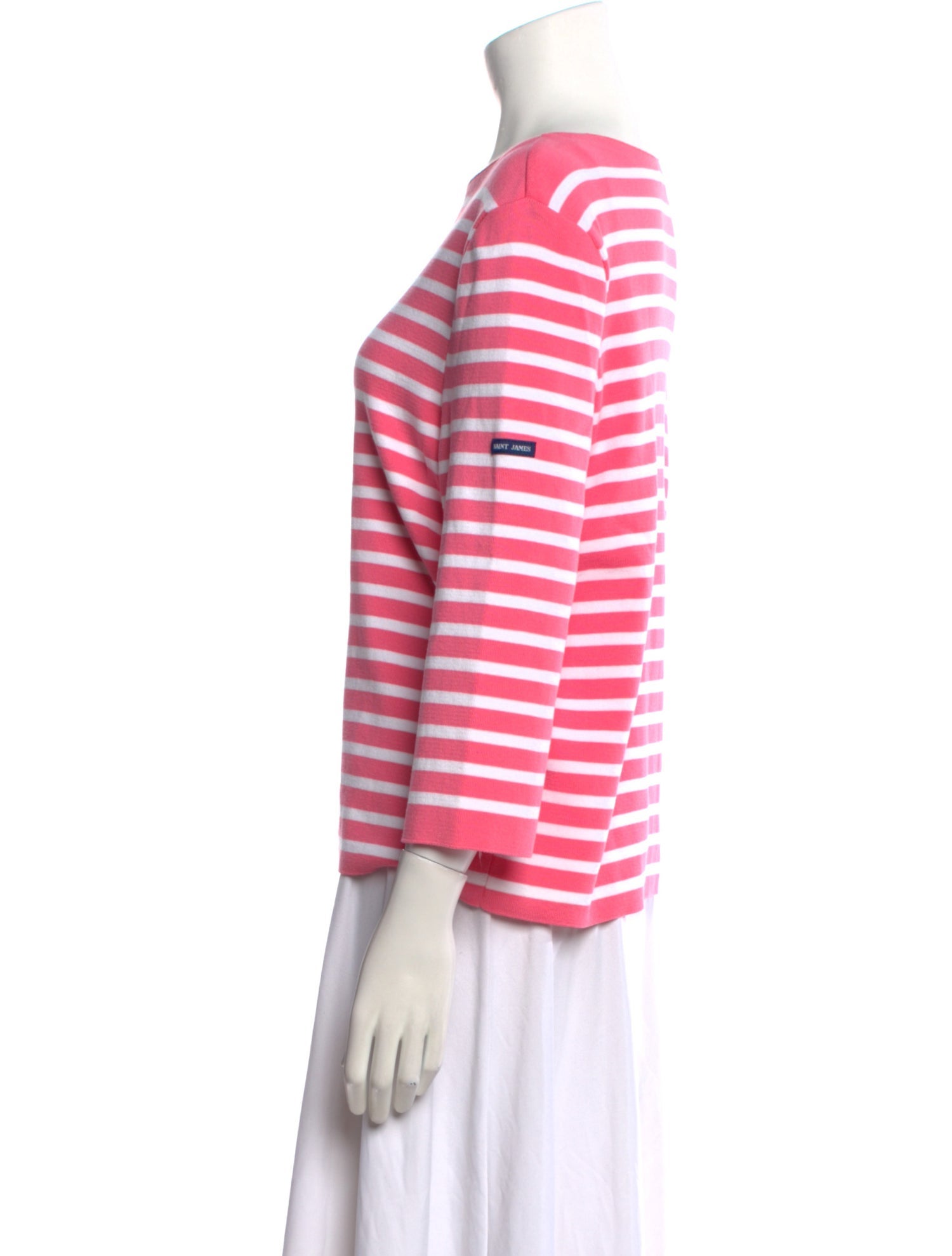 Saint James Striped Bateau Neckline Sweater