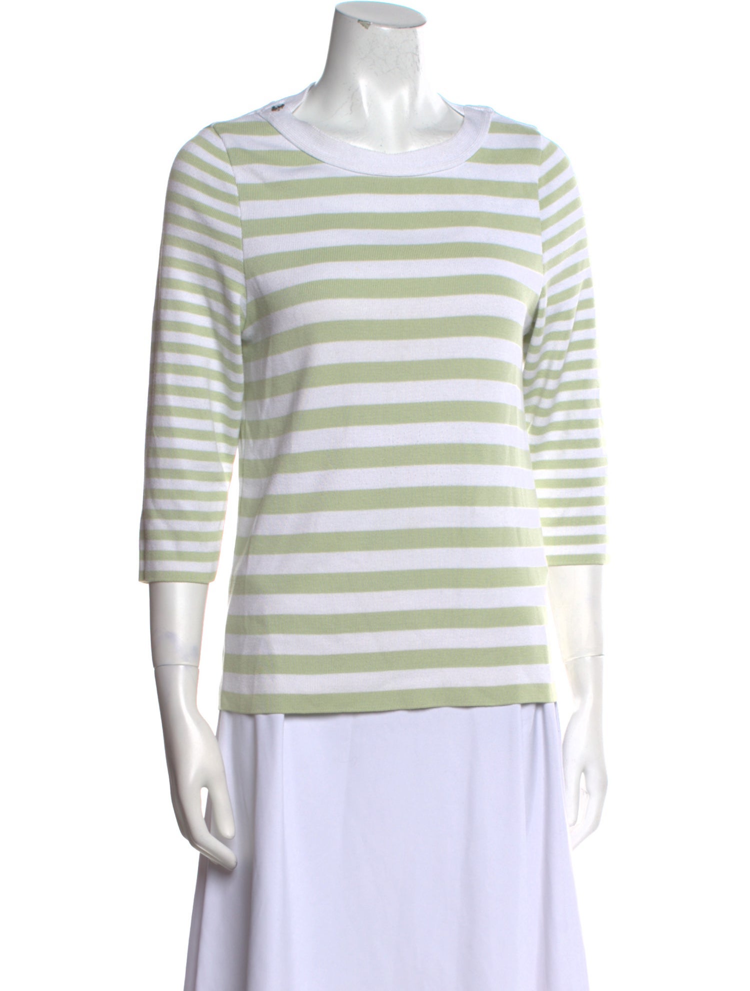 Saint James Striped Bateau Neckline T-Shirt