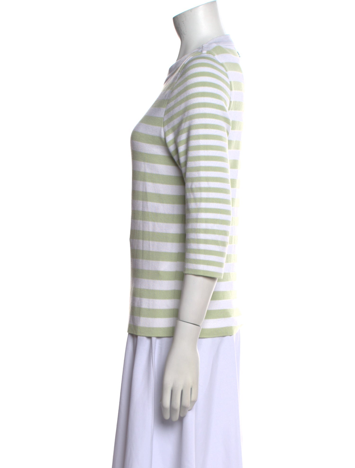 Saint James Striped Bateau Neckline T-Shirt