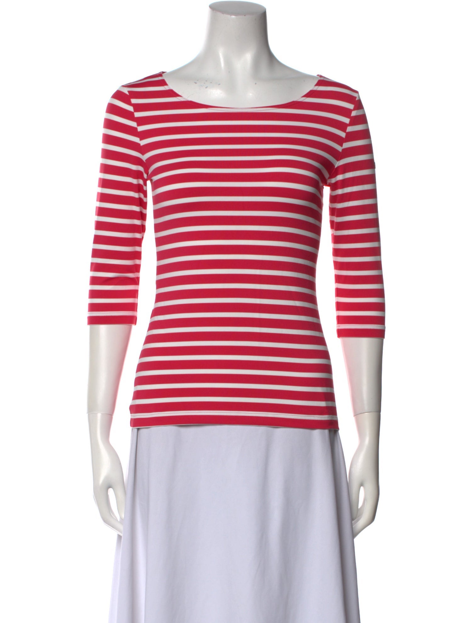Saint James Striped Bateau Neckline T-Shirt