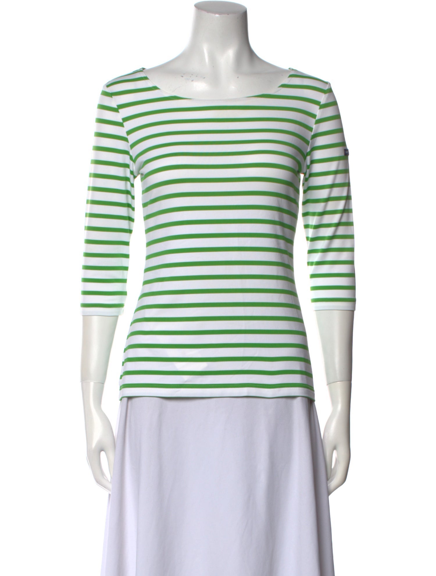 Saint James Striped Bateau Neckline T-Shirt