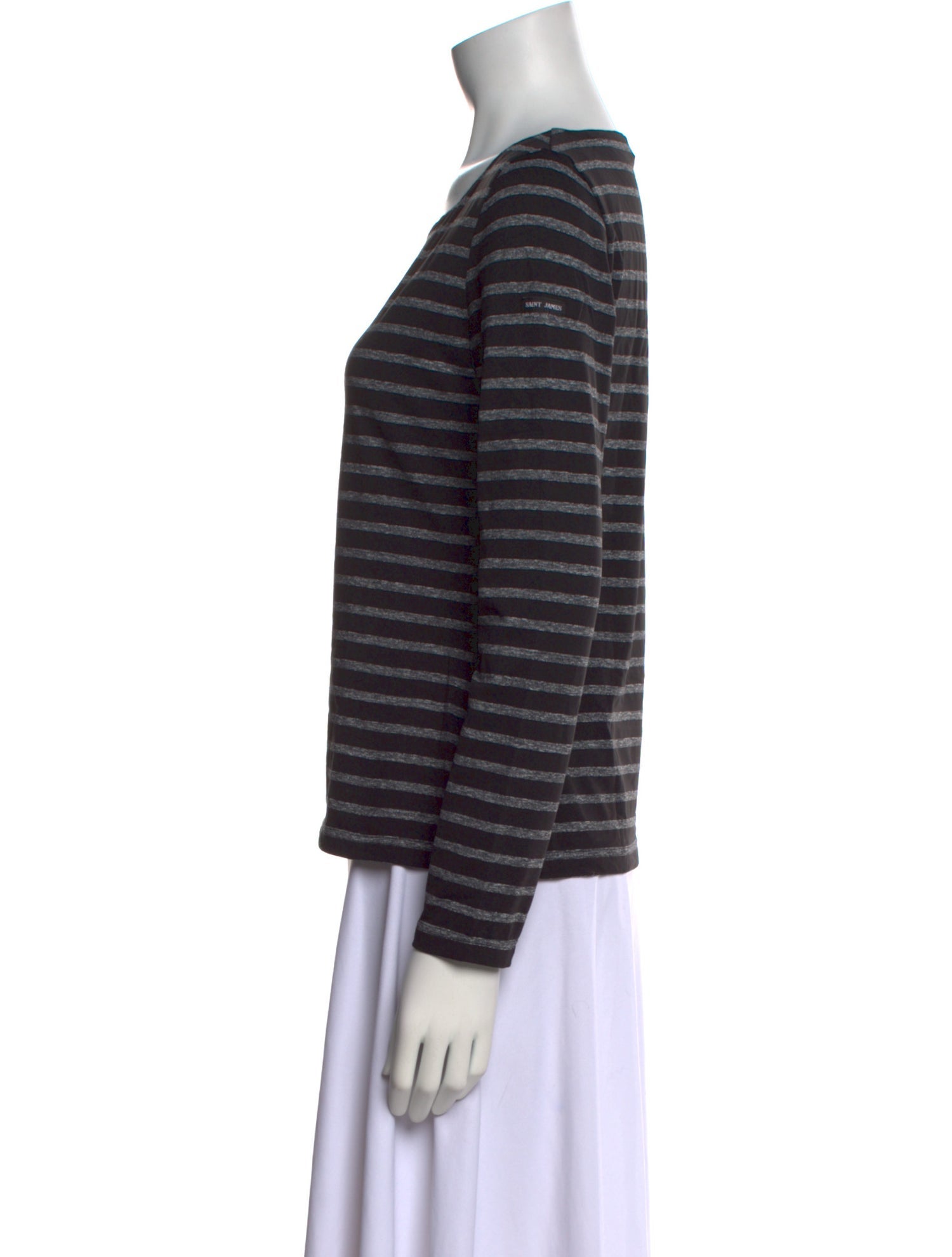 Saint James Striped Scoop Neck Top