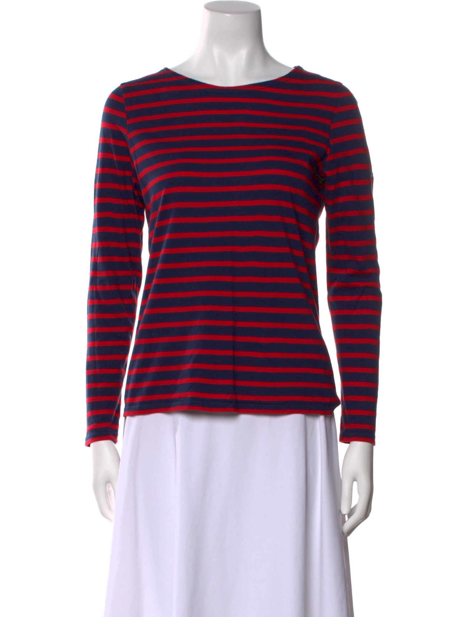 Saint James Striped Scoop Neck Top