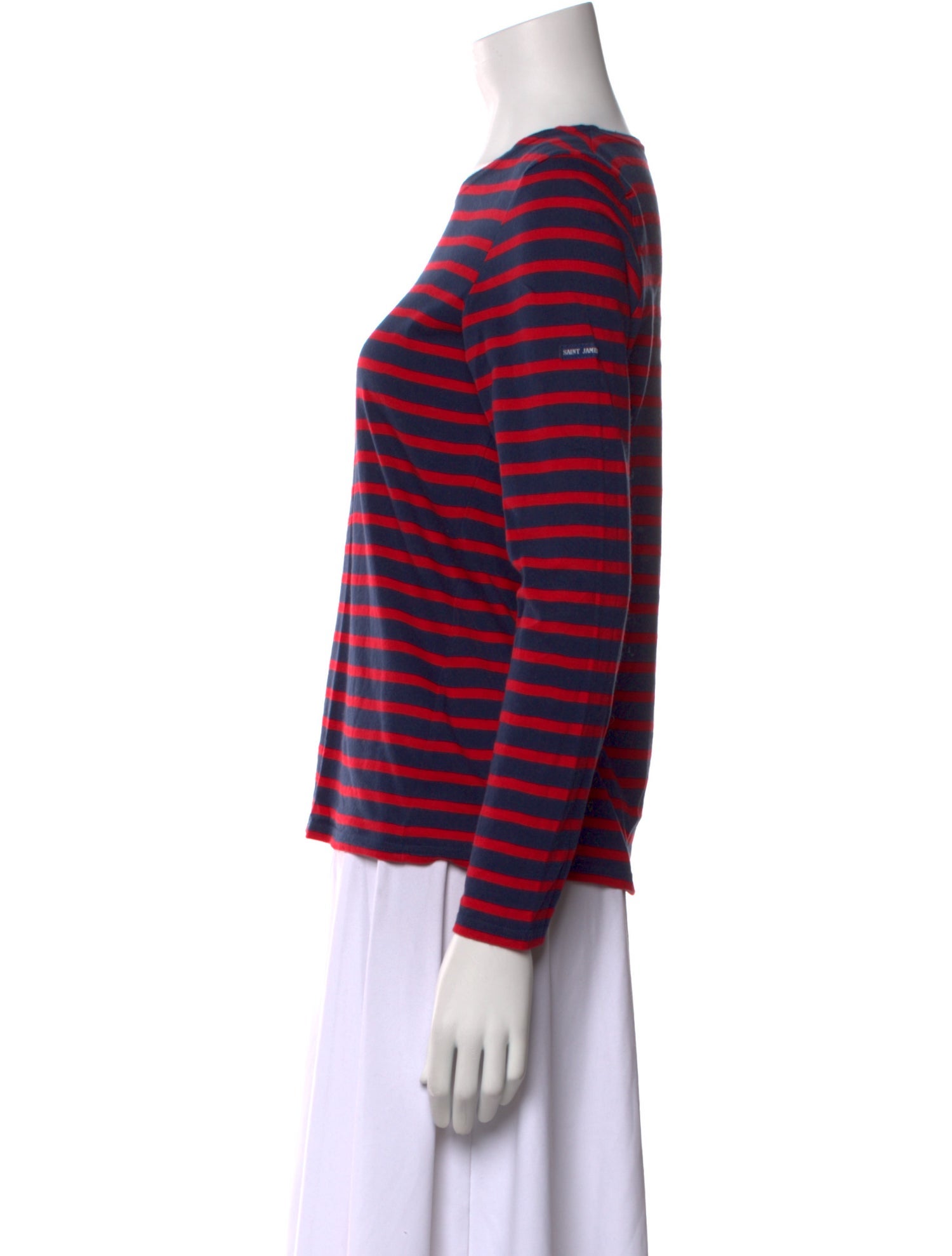Saint James Striped Scoop Neck Top