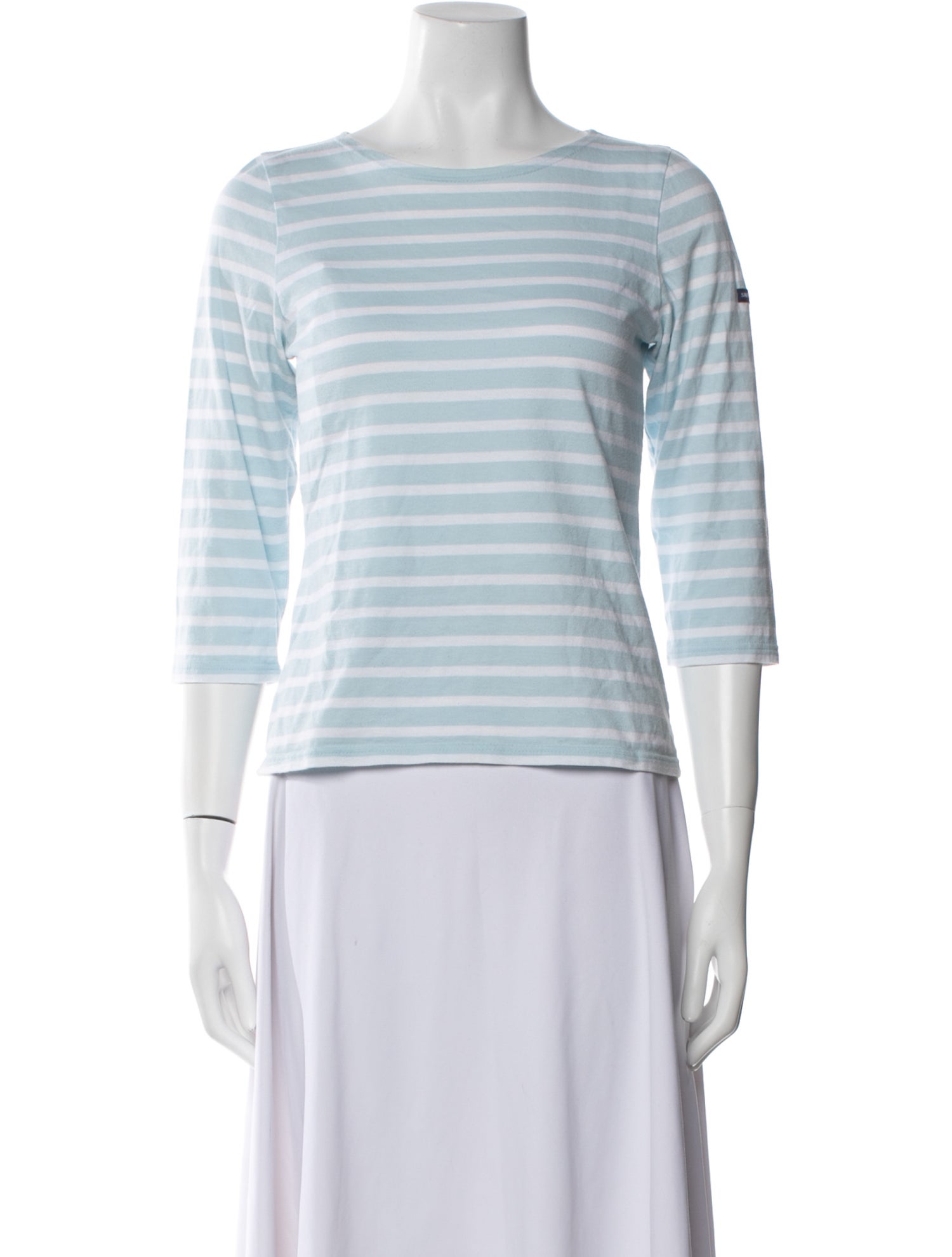 Saint James Striped Bateau Neckline T-Shirt
