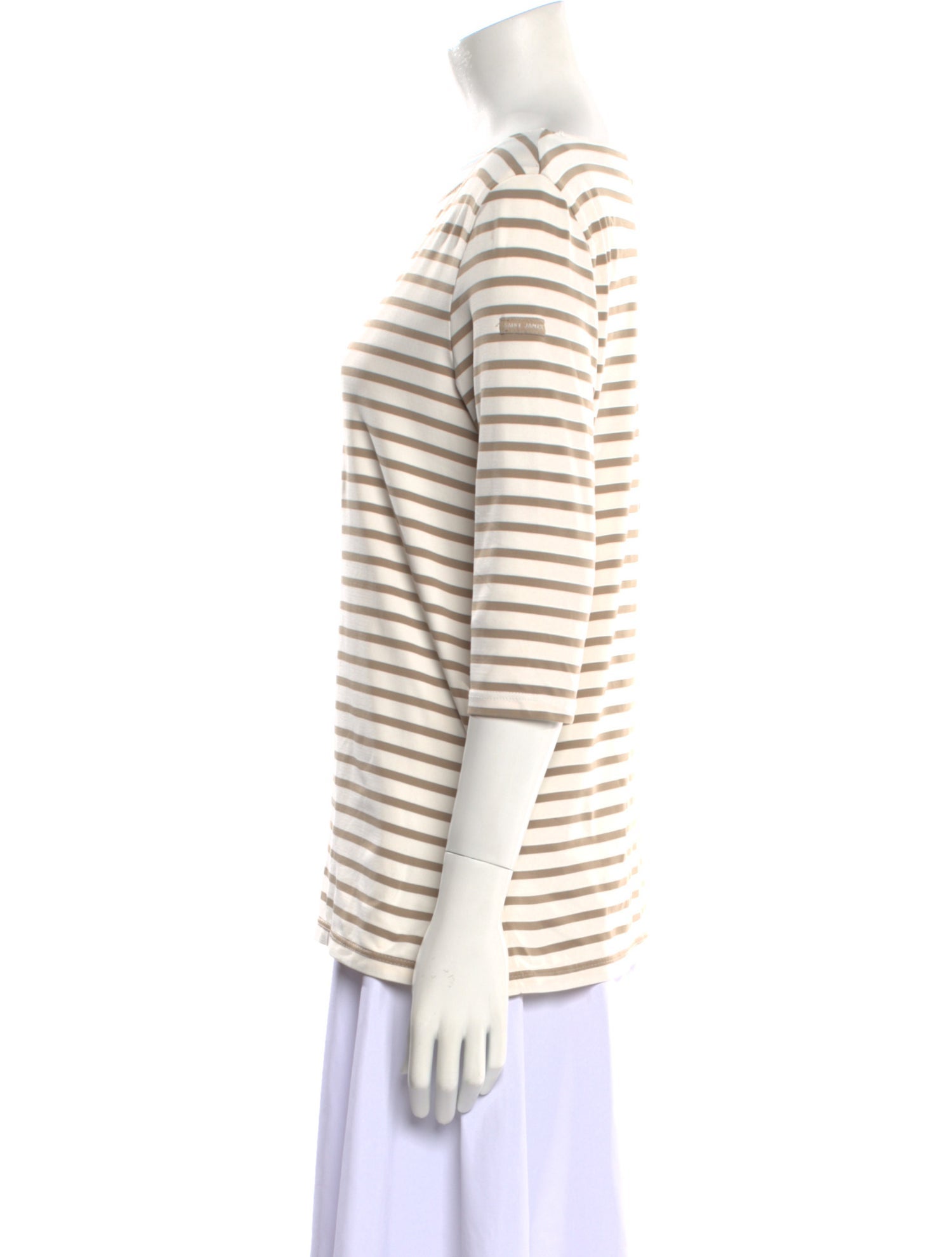 Saint James Striped Bateau Neckline T-Shirt