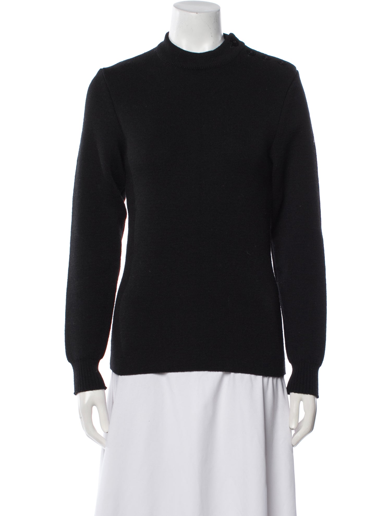 Saint James Virgin Wool Mock Neck Sweater