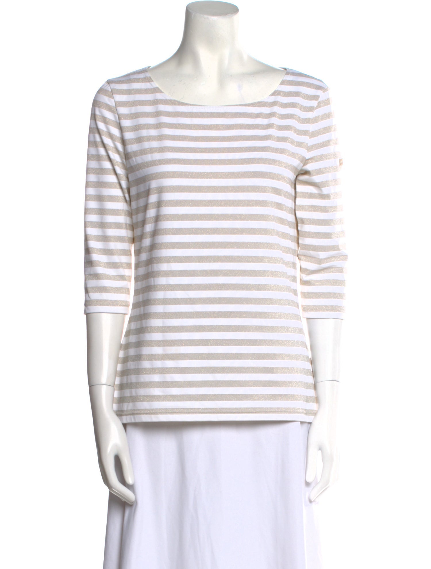 Saint James Striped Bateau Neckline T-Shirt