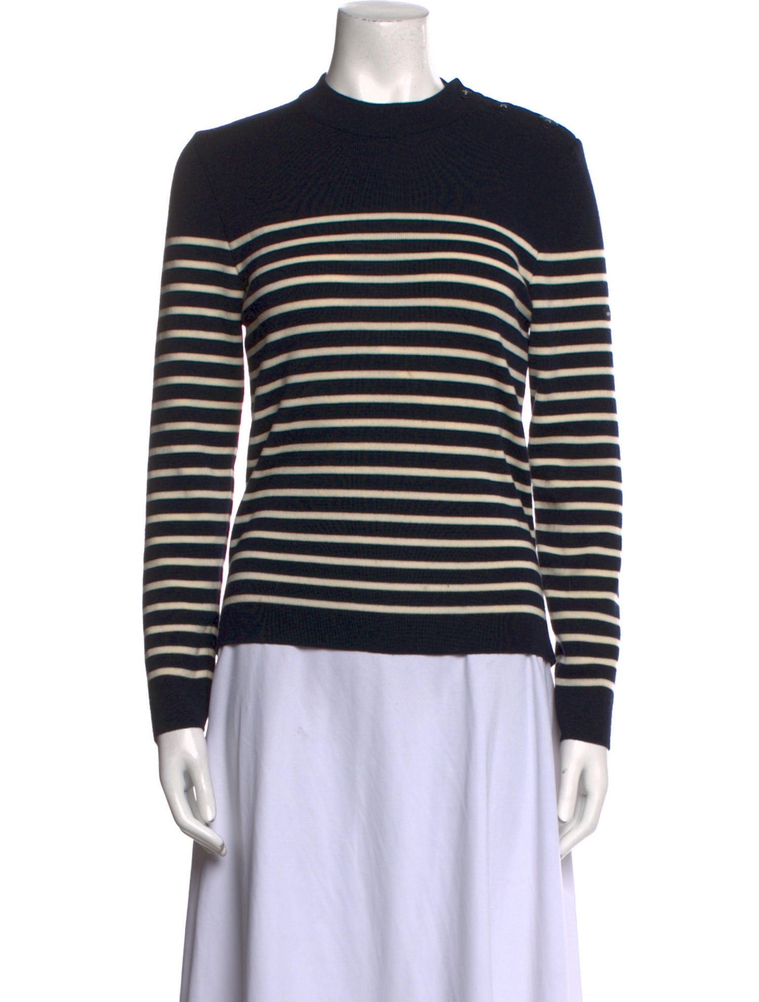 Saint James Striped Crew Neck Top