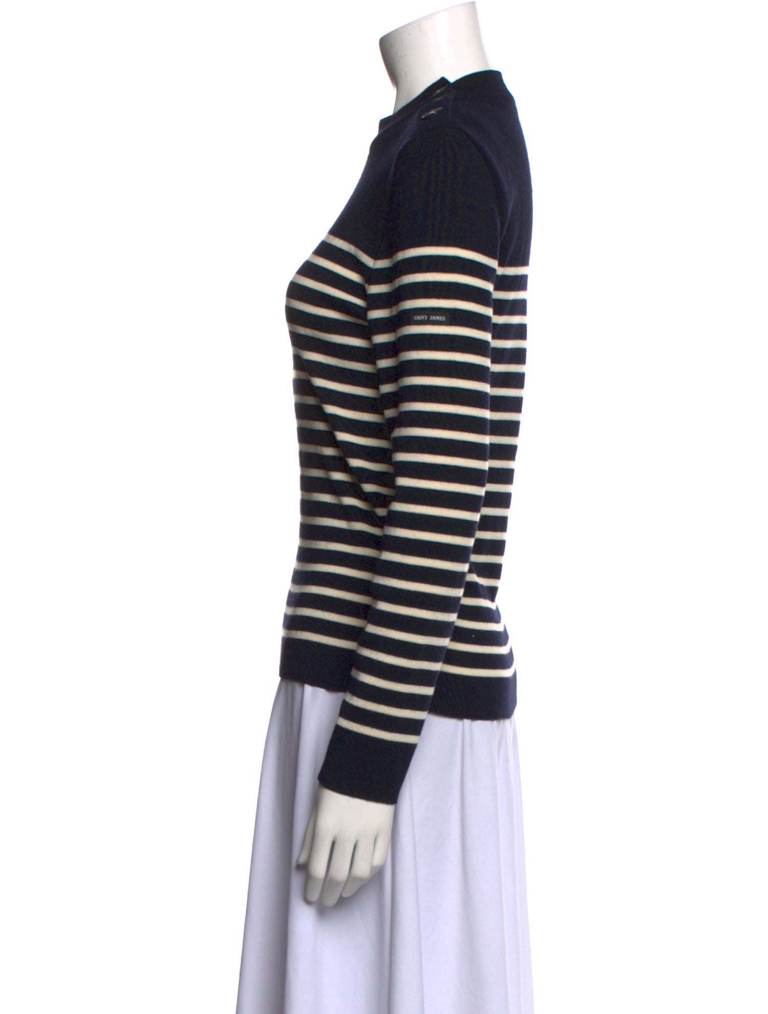 Saint James Striped Crew Neck Top