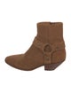 Saint Laurent Suede Moto Boots