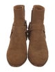 Saint Laurent Suede Moto Boots
