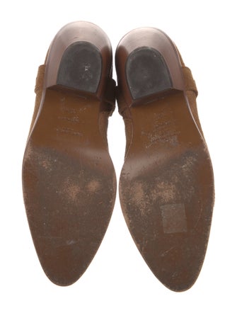 Saint Laurent Suede Moto Boots