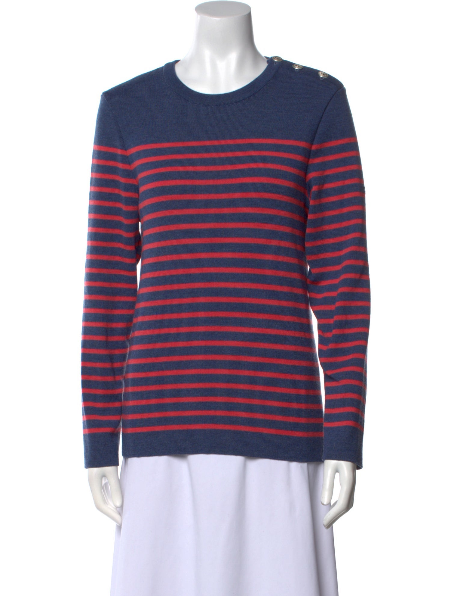 Saint James Virgin Wool Striped Sweater