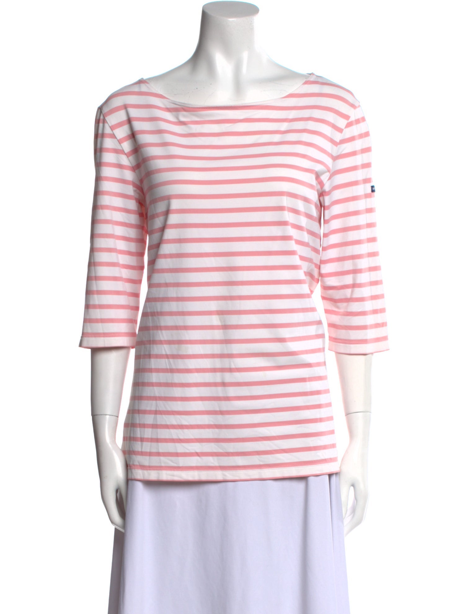 Saint James Striped Bateau Neckline T-Shirt