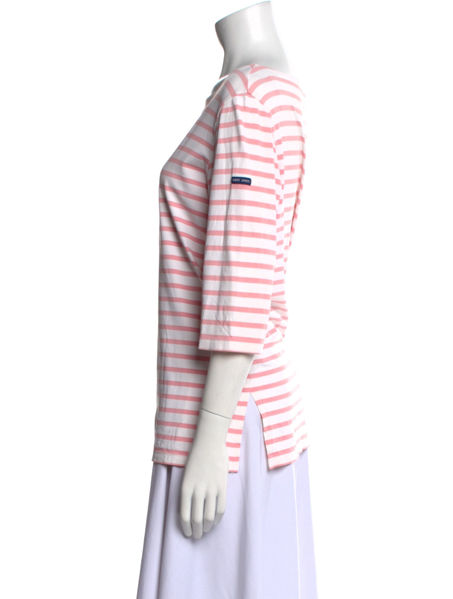 Saint James Striped Bateau Neckline T-Shirt